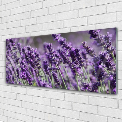 Glass Print Flowers floral purple