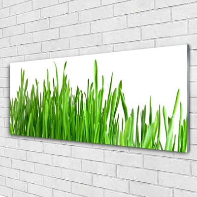 Glass Print Grass floral green