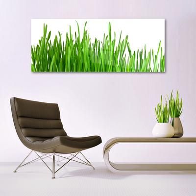 Glass Print Grass floral green