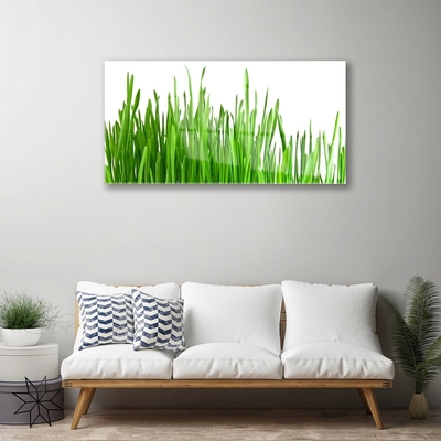 Glass Print Grass floral green