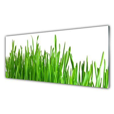 Glass Print Grass floral green