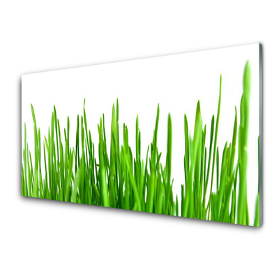 Glass Print Grass floral green