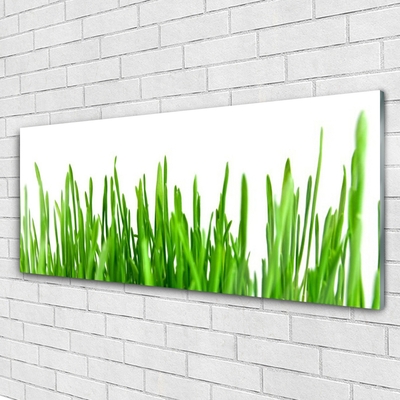 Glass Print Grass floral green