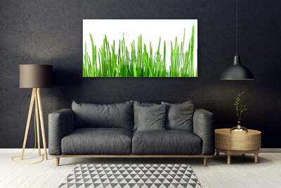 Glass Print Grass floral green