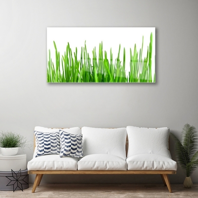 Glass Print Grass floral green