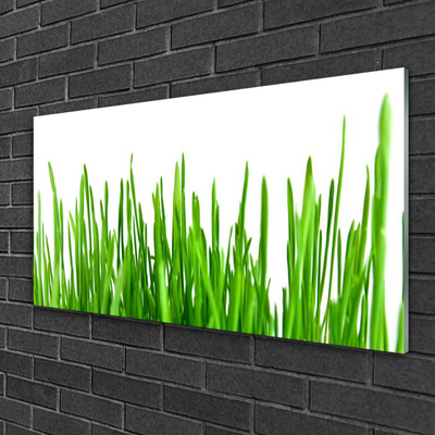 Glass Print Grass floral green