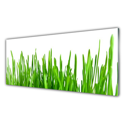 Glass Print Grass floral green