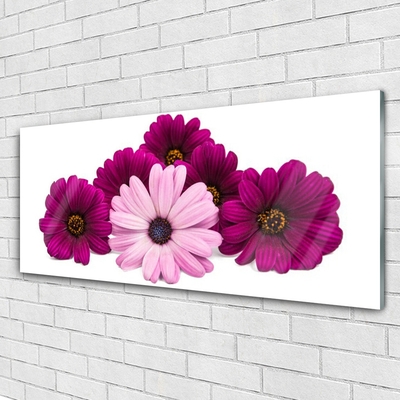 Glass Print Flowers floral red pink
