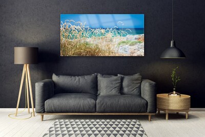 Glass Print Beach landscape brown