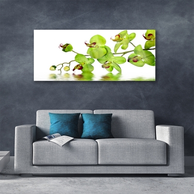 Glass Print Flowers floral green