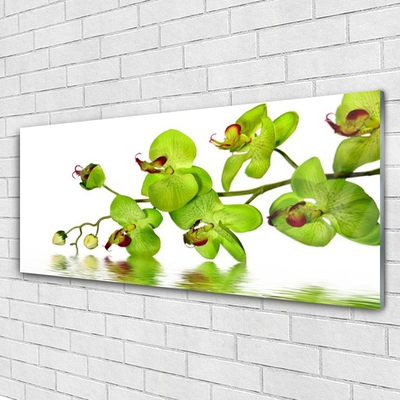 Glass Print Flowers floral green