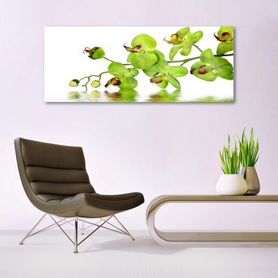 Glass Print Flowers floral green