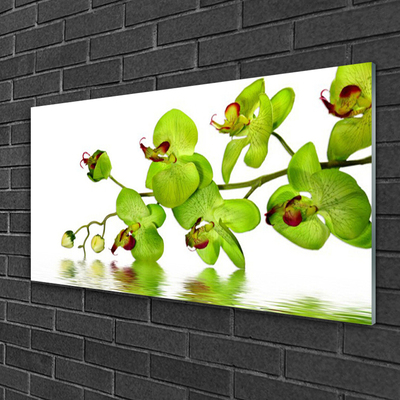 Glass Print Flowers floral green