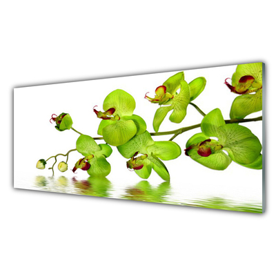 Glass Print Flowers floral green