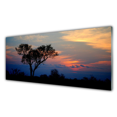 Glass Print Tree nature black