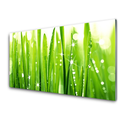 Glass Print Grass floral green