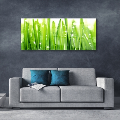 Glass Print Grass floral green