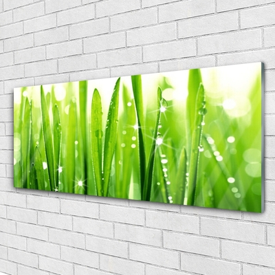 Glass Print Grass floral green