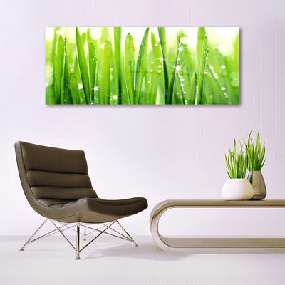 Glass Print Grass floral green