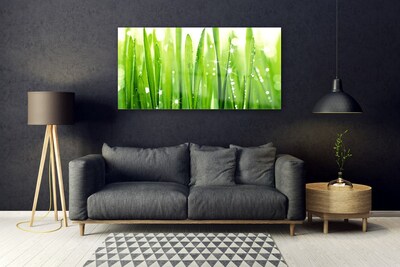 Glass Print Grass floral green