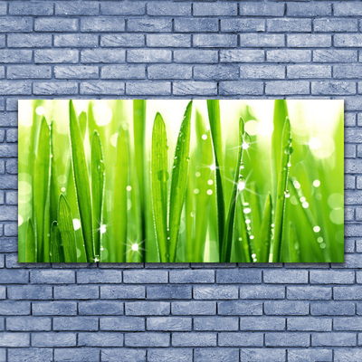 Glass Print Grass floral green