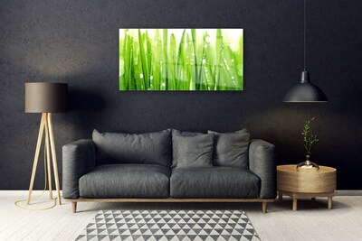 Glass Print Grass floral green