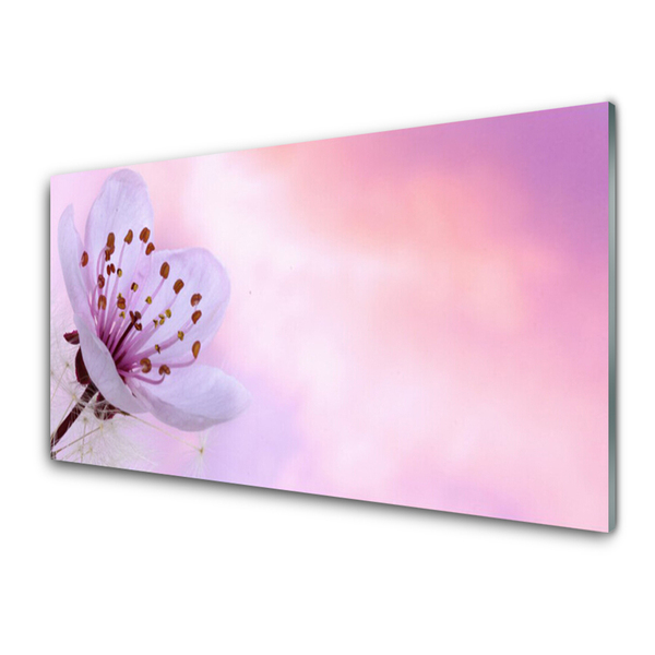 Glass Print Flower floral pink