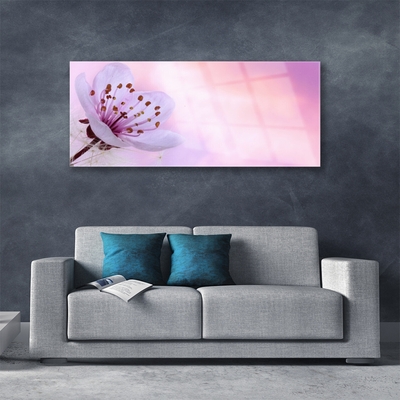 Glass Print Flower floral pink