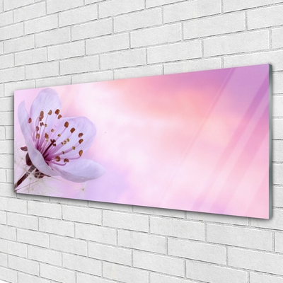 Glass Print Flower floral pink