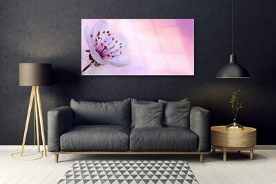 Glass Print Flower floral pink