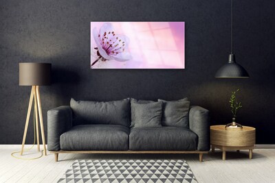 Glass Print Flower floral pink