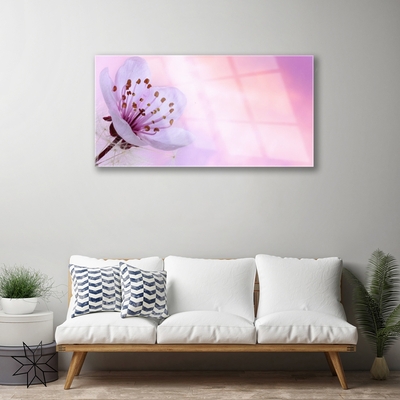 Glass Print Flower floral pink