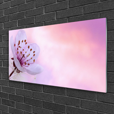 Glass Print Flower floral pink