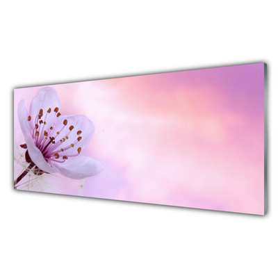 Glass Print Flower floral pink