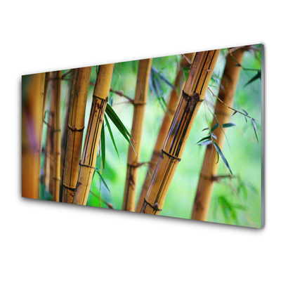 Glass Print Bamboo nature yellow