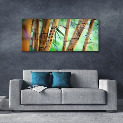 Glass Print Bamboo nature yellow