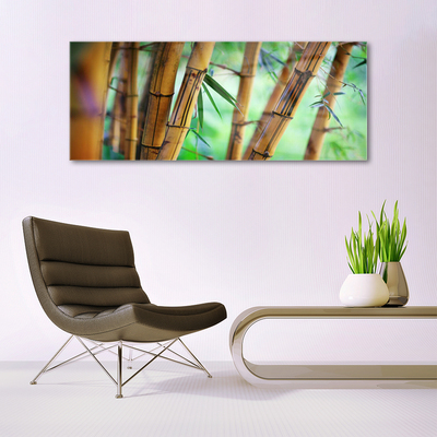 Glass Print Bamboo nature yellow