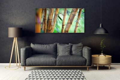 Glass Print Bamboo nature yellow