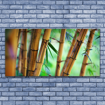 Glass Print Bamboo nature yellow