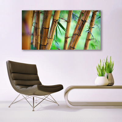 Glass Print Bamboo nature yellow