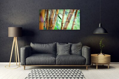 Glass Print Bamboo nature yellow