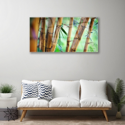 Glass Print Bamboo nature yellow