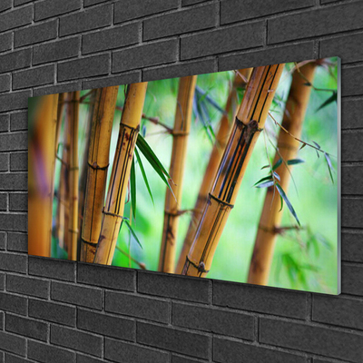 Glass Print Bamboo nature yellow