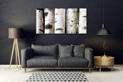 Glass Print Trees nature white black