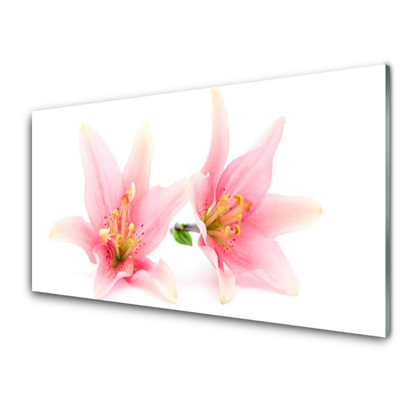 Glass Print Flowers floral pink