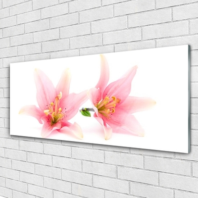 Glass Print Flowers floral pink