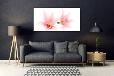 Glass Print Flowers floral pink