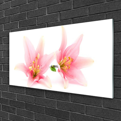 Glass Print Flowers floral pink