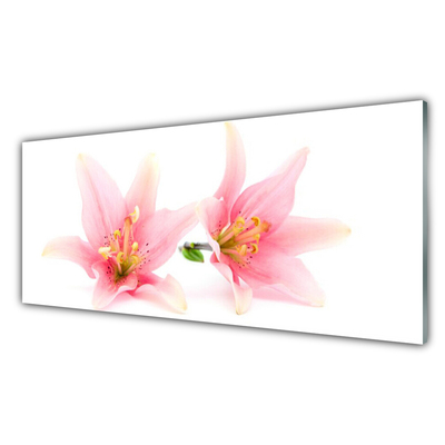 Glass Print Flowers floral pink