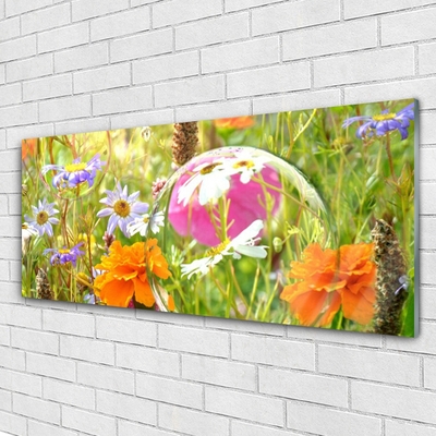 Glass Print Flowers nature multi